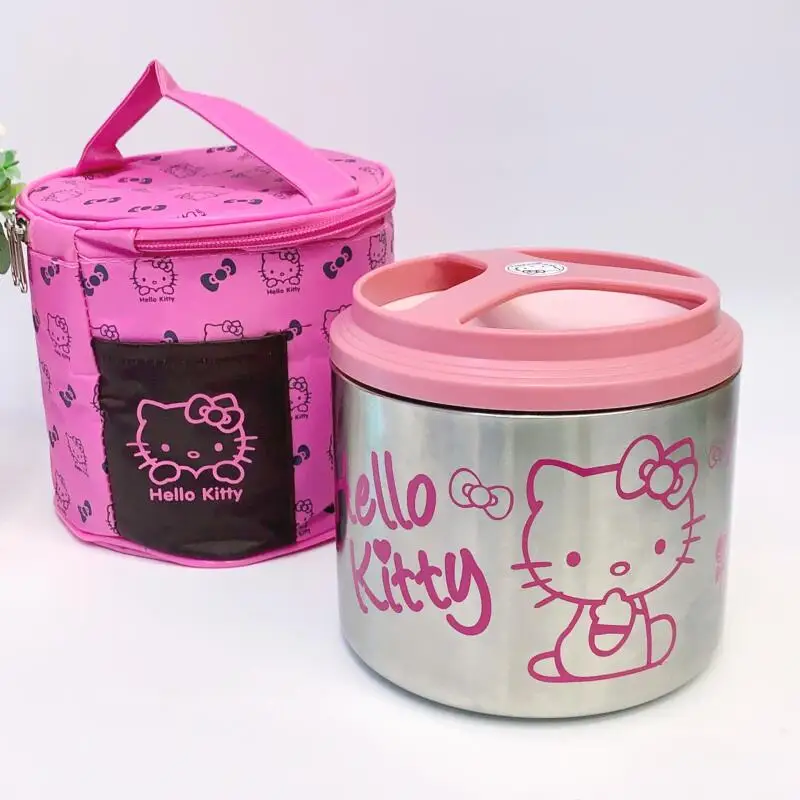 Sanrio Hello Kitty Lunchbox Hit Produkt Neues Produkt Kawaii Cartoon Tragbar Große Kapazität Outdoor Campus Erwachsene Student Niedlich