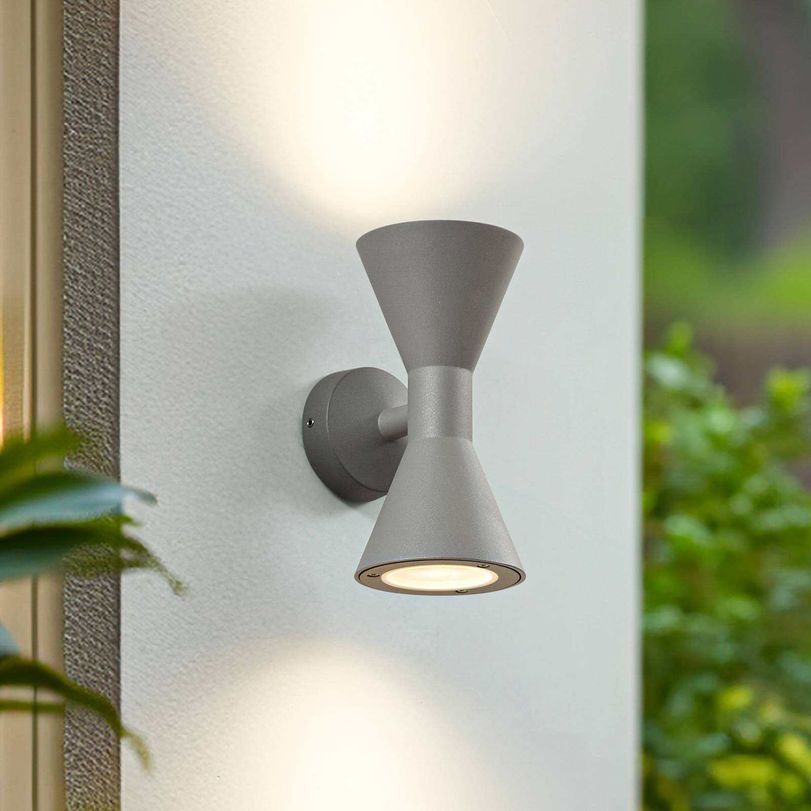 Outdoor Wall Light Xalor Lucande, dimmable, Alu / grey / zinc, Aluminium, Modern, Outdoor Wall Light