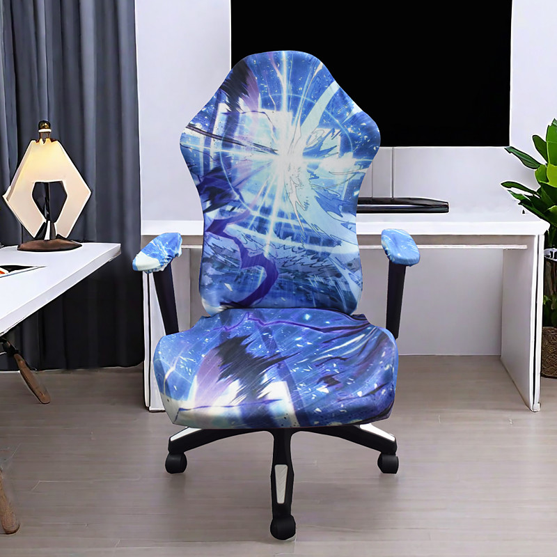 Computer Chair Cover 4 Piece Removable Gaming Chair Seat Covers Easy to Install Desk Chairs Protector Slipcover for Office Reclining Racing Decor