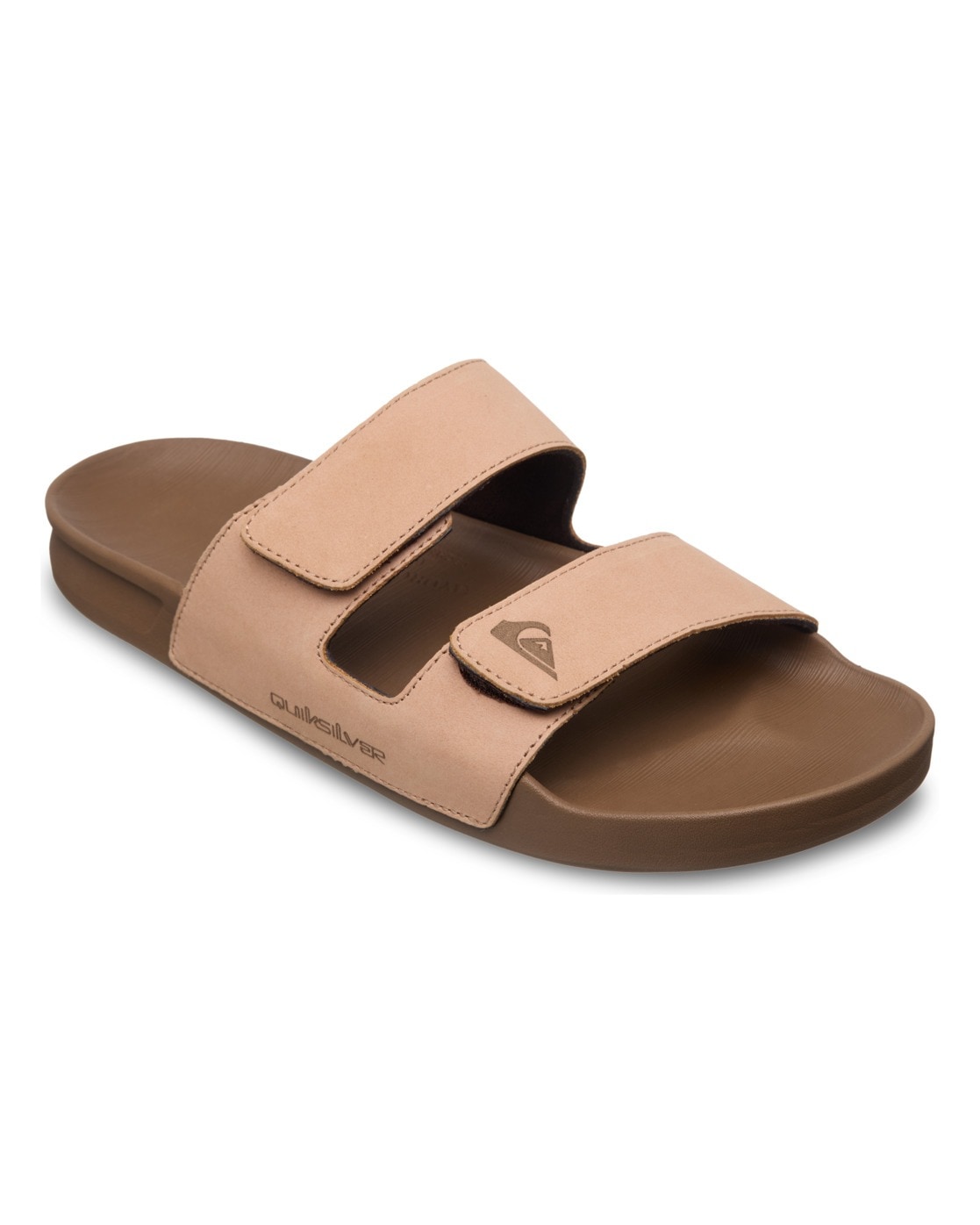 Sandale QUIKSILVER "Rivi Leather", Herren, Gr. 14(47), sand, Obermaterial:Obermaterial: Leder / Außensohle: Gummi;, Schuhe Sandale