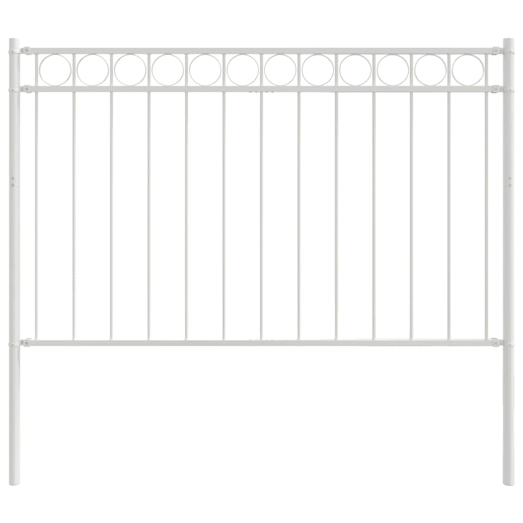 vidaXL Zaunelement Weiß 170 x 130 cm Stahl Image