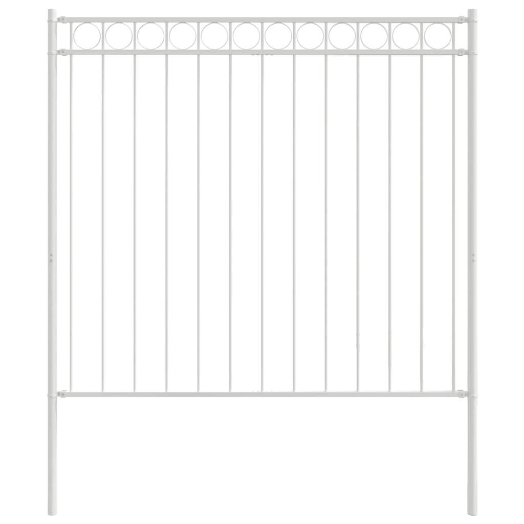 vidaXL Zaunelement Weiß 170 x 200 cm Stahl Image