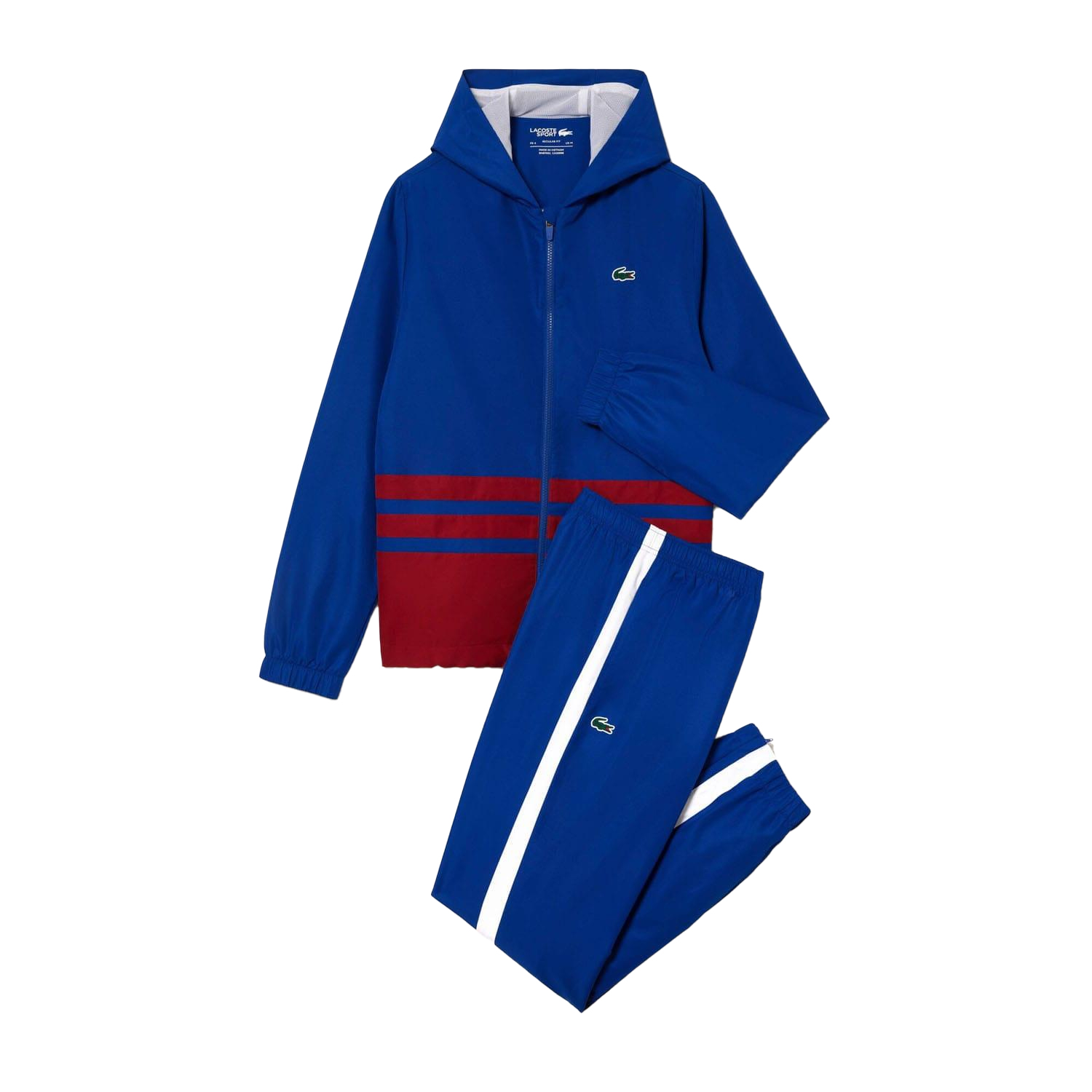 Lacoste - "Sportsuit" Trainingsanzug für Herren - Tennis (Dunkles Marineblau/Bordeaux/Weiß) Image