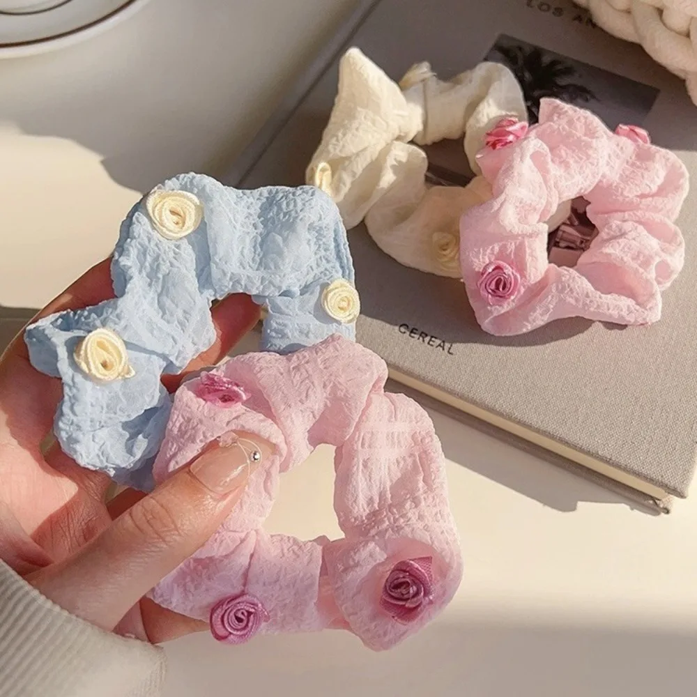 2/3 stücke Koreanische Mädchen Mode Rose Haar Seil für Frauen Süße Nette Kleine Haar Band Elegante Temperament Stirnband Haar zubehör