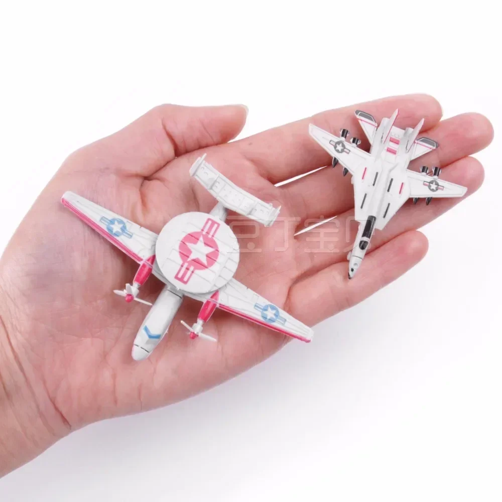 1PCS 4D Kunststoff Zusammengebautes Flugzeug Puzzle Montage Militär Kämpfer Spielzeug Für Kinder Image
