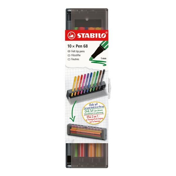 Stabilo Faserschreiber »Pen 68« Klicketui (10 Stück) Image