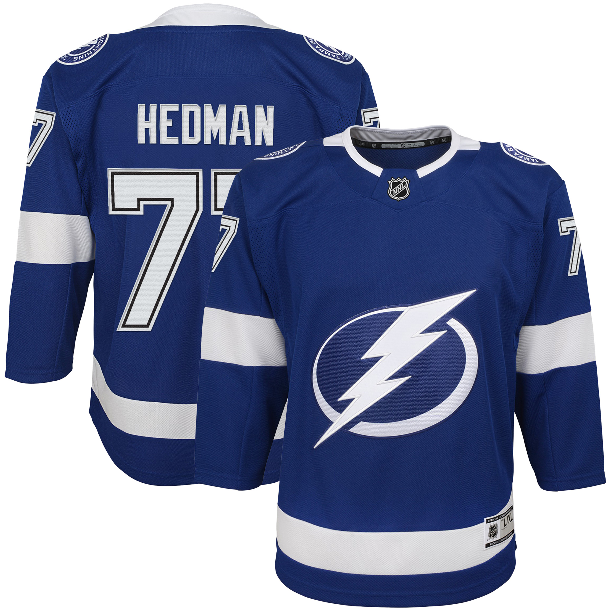 "Victor Hedman Blue Tampa Bay Lightning Heim-Premier-Spielertrikot für Jugendliche" Image