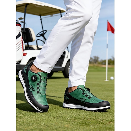 Herren-Golfschuhe aus Kunstleder in Blau und Weiß – stilvolles und bequemes Schuhwerk für Golfer und Sportbegeisterte Image