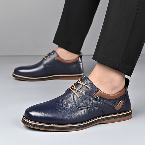 Marineblaue Herren-Business-Casual-Schuhe aus Kunstleder – bequeme und stilvolle Schuhe für Büro und Golf