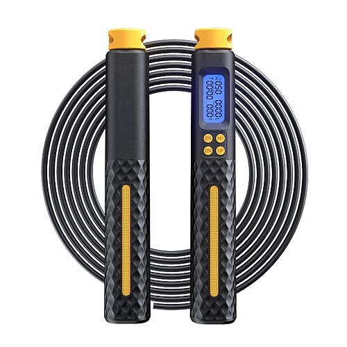 Intelligentes, kabelloses digitales Springseil mit Kalorien-/Zeit-/Zähler, verstellbares Smart-Seil, geeignet für Heimfitness, Boxtraining, Gewichtsabnahme, Unisex für Erwachsene (Männer und Frauen). Image