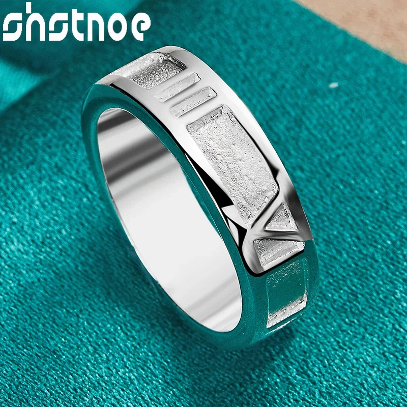 SHSTONE Ring aus 925er-Sterlingsilber, klassische Ringe mit römischen Ziffern für Damen und Herren, Party, Abendessen, Hochzeit, hochwertiger Modeschmuck Image