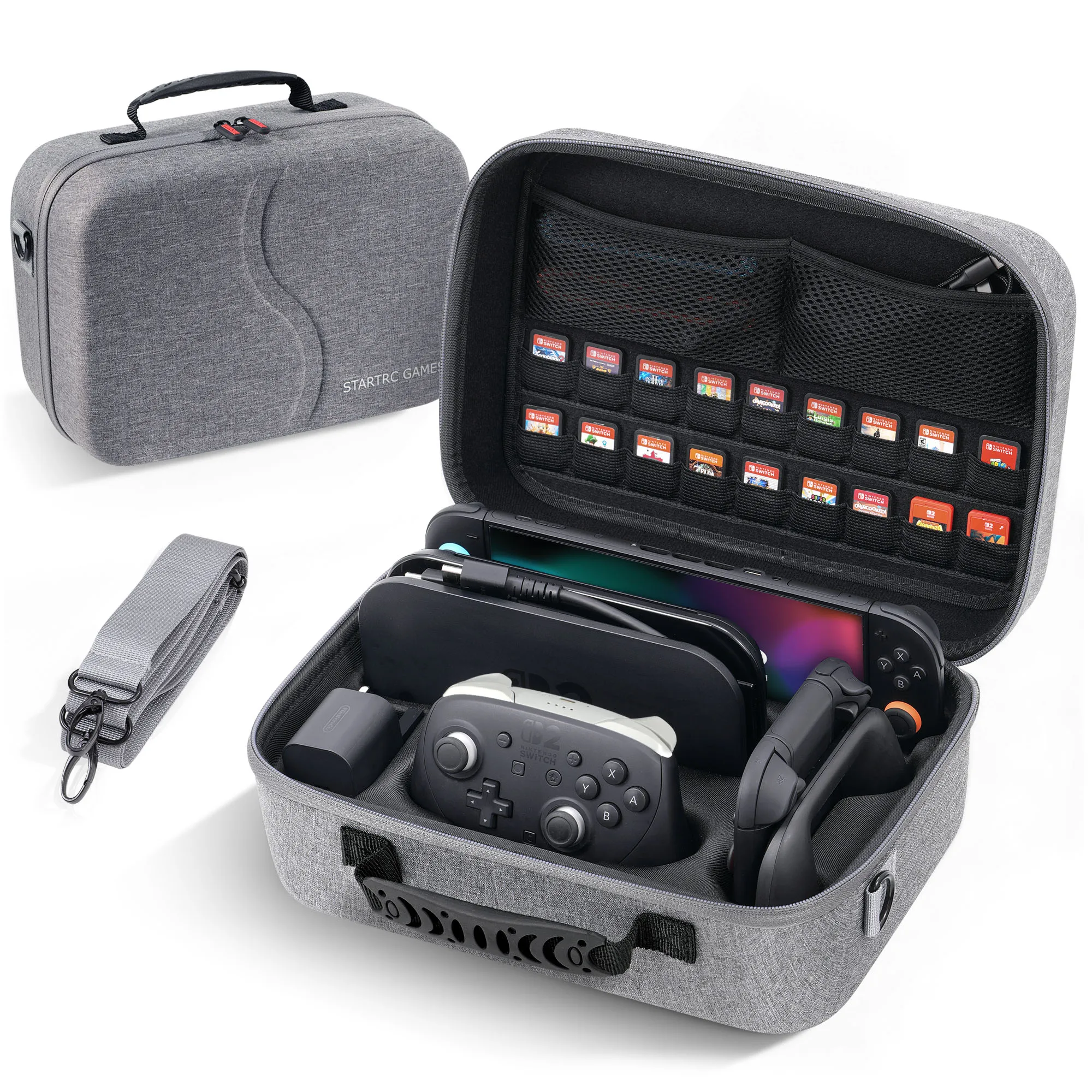 Reisetasche für Switch 2, tragbare Aufbewahrungstasche, All-in-One-Tragetasche, Hartschalentasche für Nintendo Switch 2-Konsole, Spielzubehör Image