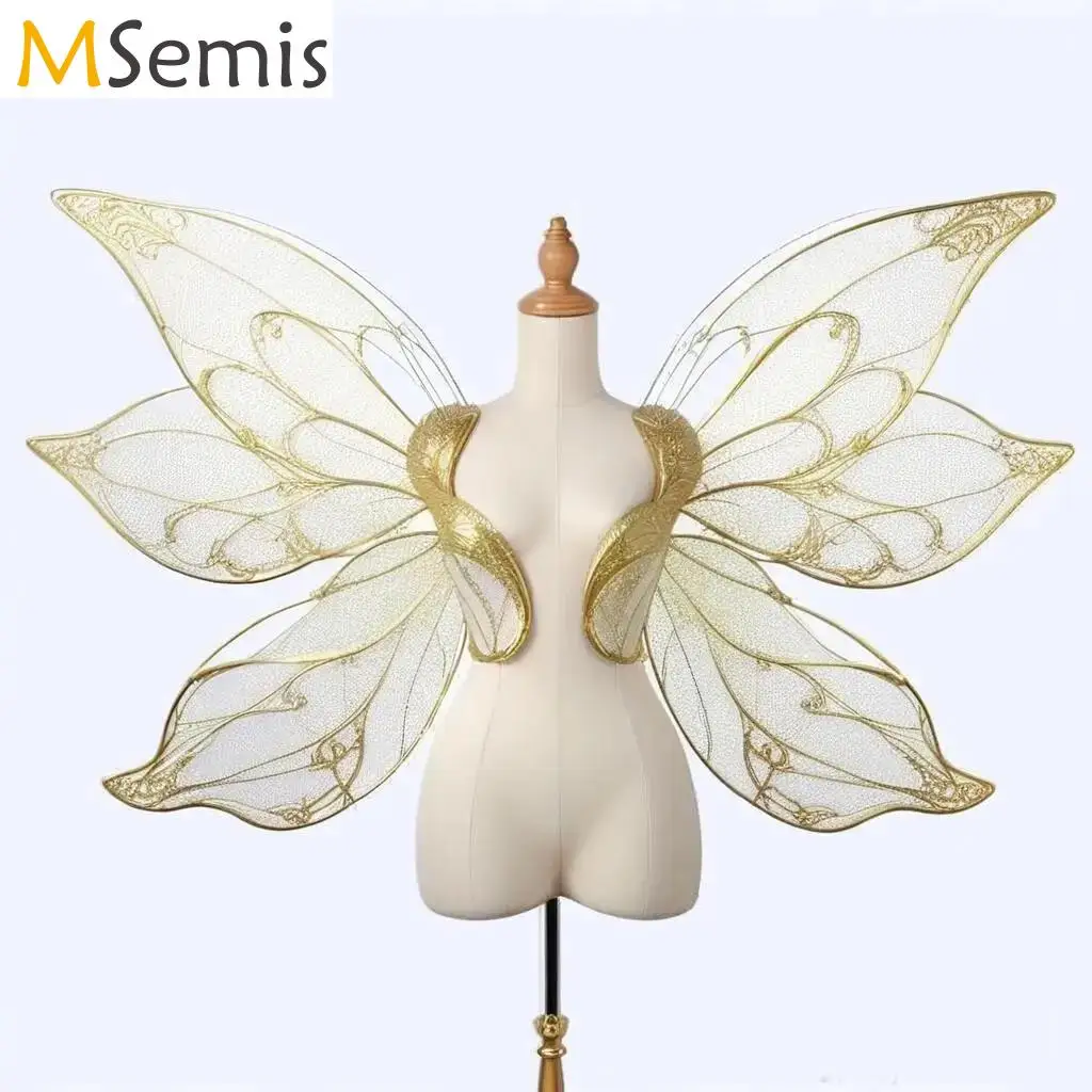 Schmetterlingsflügel für Erwachsene und Kinder, Feenflügel, Musik, Geburtstag, Halloween, Weihnachten, Party, Cosplay, Kostüm, Prinzessin, Rollenspiel, Anziehgeschenke Image