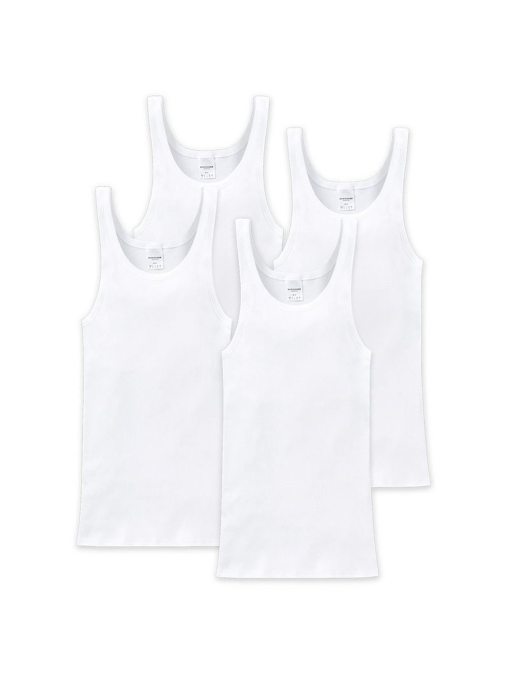 Schiesser Unterhemd 4er Pack Herren weiß, XL Image