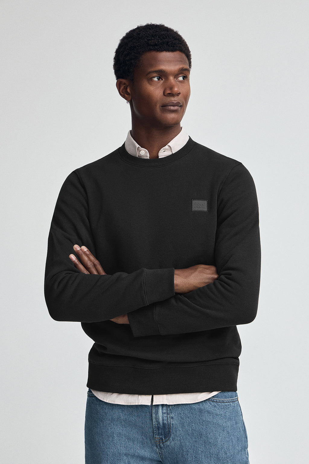 Sweatshirt schwarz im Relaxed Fit mit Polo Club-Logo Image