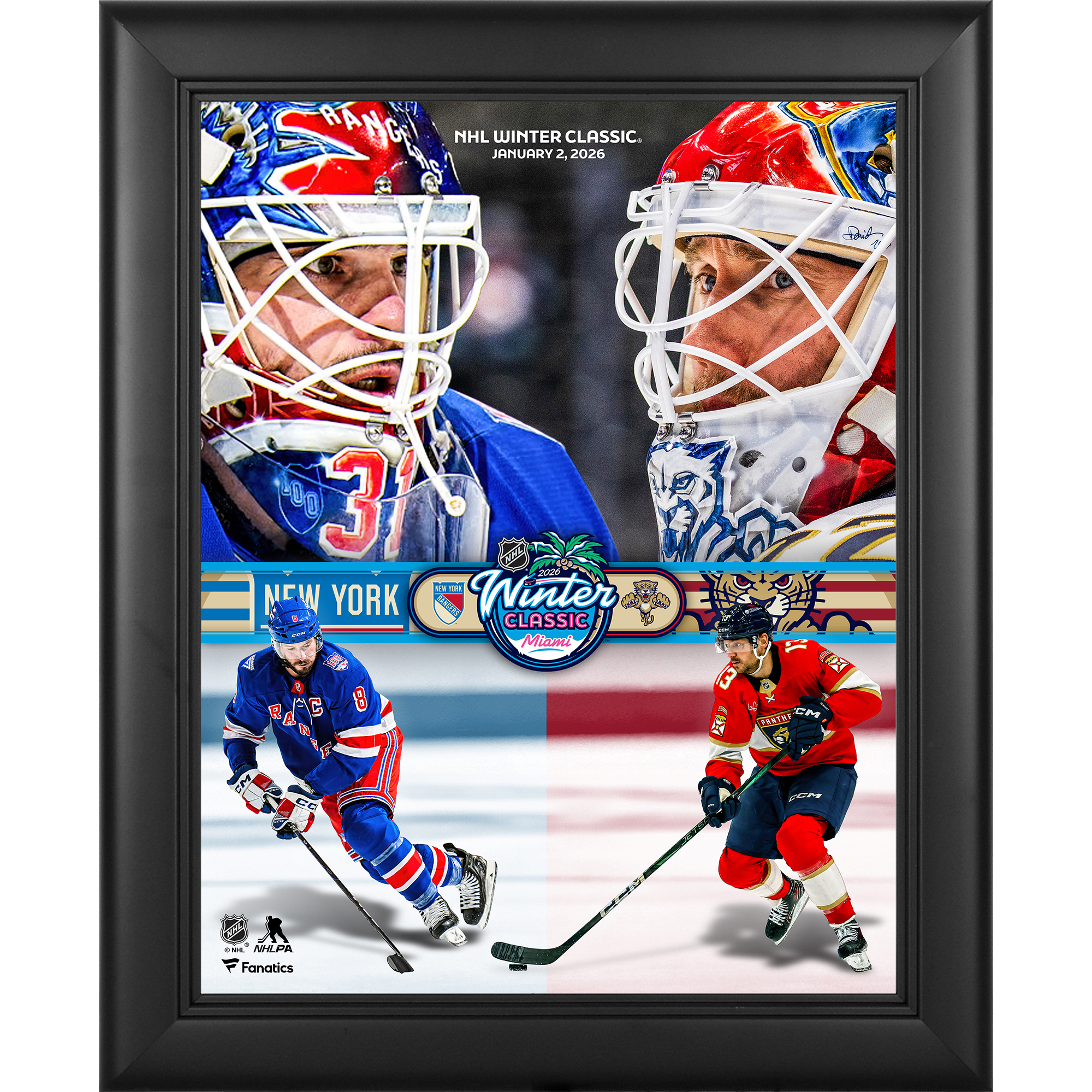 Gerahmte Collage (13" x 16") zum Spiel der Florida Panthers gegen die New York Rangers beim NHL Winter Classic 2026 Image