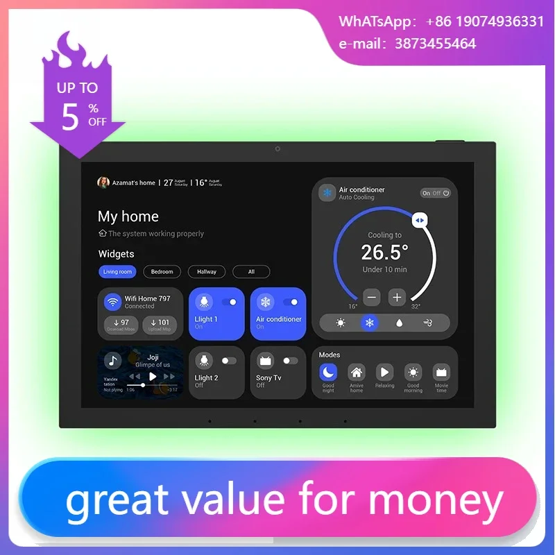 2024 Neues Wandmontage-Tablet, tragbarer Touchscreen, Android-Tablet, 10,1 Zoll Smart Home Control Panel, Android 13-Tablet Image