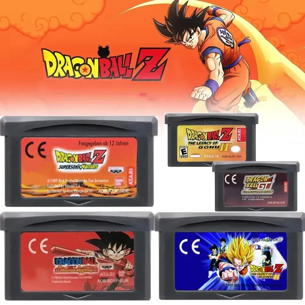 fun 32 Bit Video Games Cartridge Ddragon Ball GBA Game Console Card Castlevania Buus Fury Advanced Adventure Supersonic Warriors