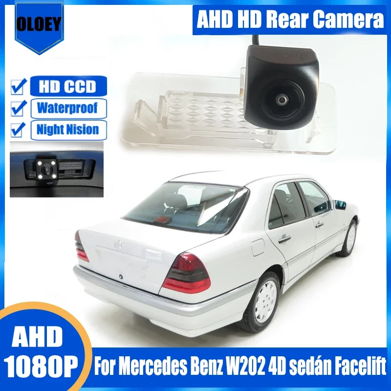 Rückansicht Kamera Für Mercedes Benz W202 4D sedán Facelift Reverse Kamera Kennzeichen Lampe Kamera Image