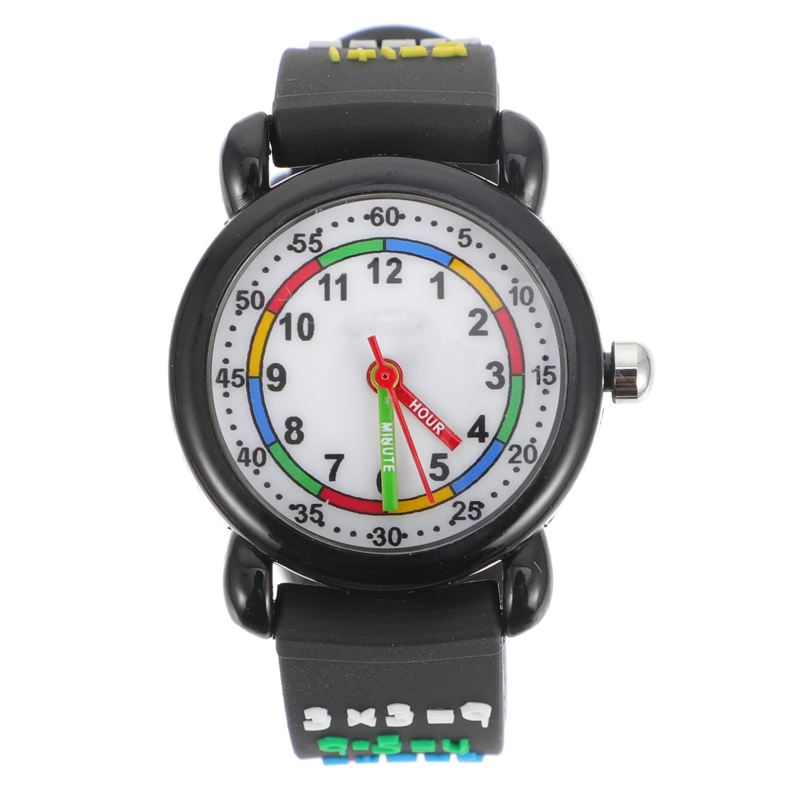 Cartoon-Uhr für Kinder, 3D-Mineralglas, Quarz, leicht, wasserdicht, für Mädchen, Jungen, Studenten, Schule, Geburtstag, Geschenk, Zeit Image