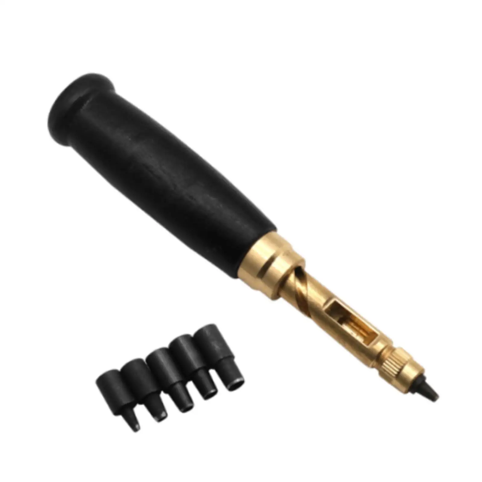 Schraubenlocher, 6 Spitzen, Größen 1,5 mm, 2 mm, 2,5 mm, 3 mm, 3,5 m, 4 mm, Locher, Bastelstanzer für Bastelarbeiten, Nähen, Schneiden, Gummifaserpapier