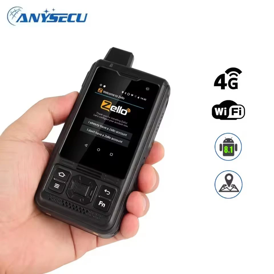 UNIWA B8000 Android 8.1 Radio di rete 4G con GPS WIFI POC Walkie Talkie Touch screen da 2,4 pollici Funziona con ZELLO Real-ptt