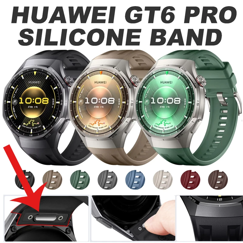 Original Design EasyFit Silikon Armband Für Huawei Uhr GT6 Pro 46mm Quick Release Offizielle Band Für Huawei GT6 Pro sport Correa Image
