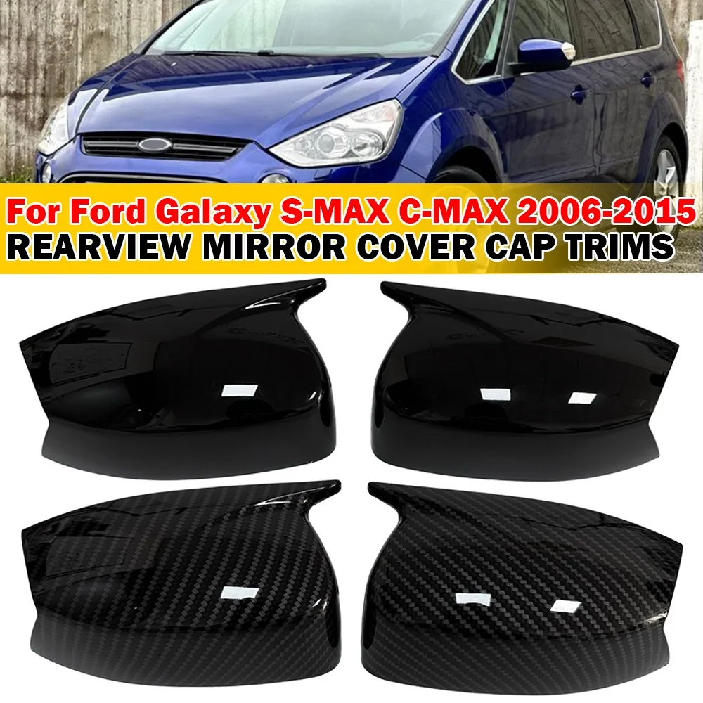 Für Ford Galaxy S-MAX C-MAX 2006-2015 Auto Aufkleber Rück Seite Spiegel Abdeckung Flügel Kappe Außen Fall Trim zubehör Fahrzeug Image