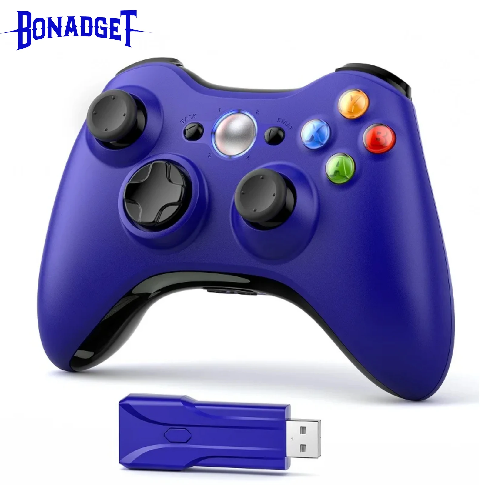 Controller for Xbox 360 Xbox 360Slim/PC Controllers 2.4G Wireless Gamepad W/ Dual Vibration Sensing Game Handle Joystick Rocker