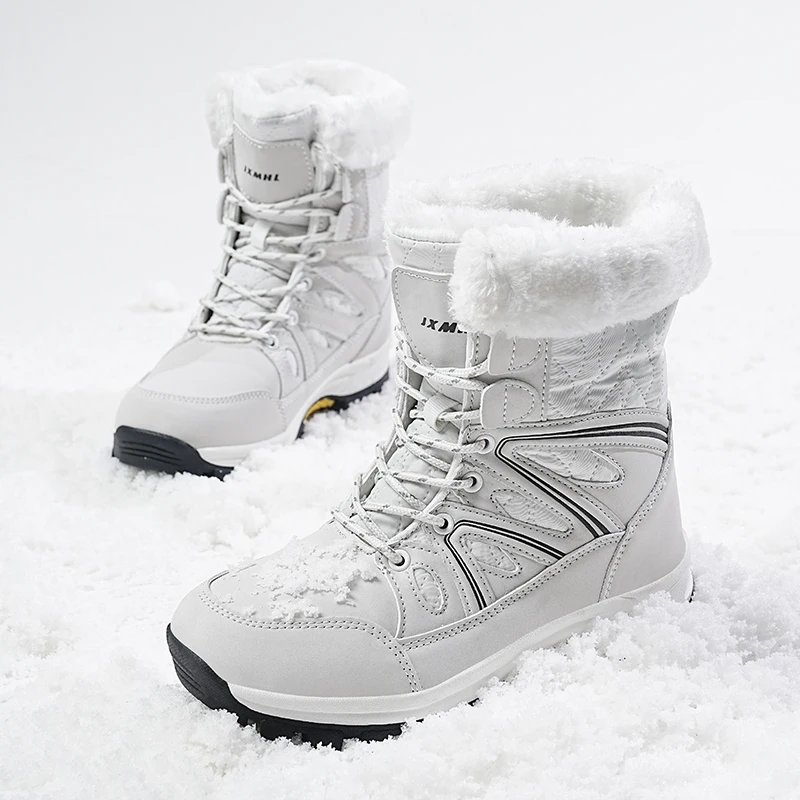 Winter Wanderschuhe Damen Wasserdichte Outdoor Sneakers Schneestiefel Taktische Jagdstiefel Rutschfeste Trekkingschuhe Wanderschuhe