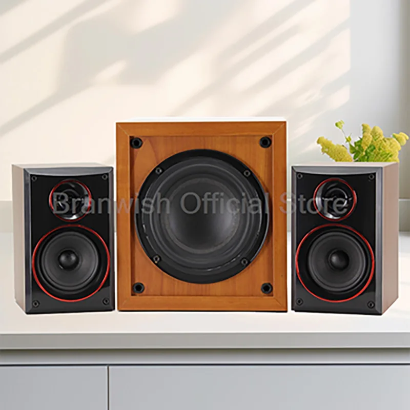 5,5 Zoll 100W Subwoofer 2x 3 Zoll 15W Satellitenlautsprecher 8 Ohm Passive Soundbox Audio-Set für Heimkino-Soundsystem Studio Image