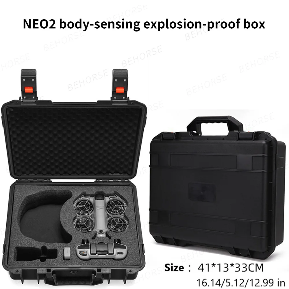 Explosionsgeschützte Box für DJI Neo 2 Motion Fly Weitere Combo Harte wasserdichte Hülle mit Aufbewahrungstasche für DJI Neo 2-Zubehör Image