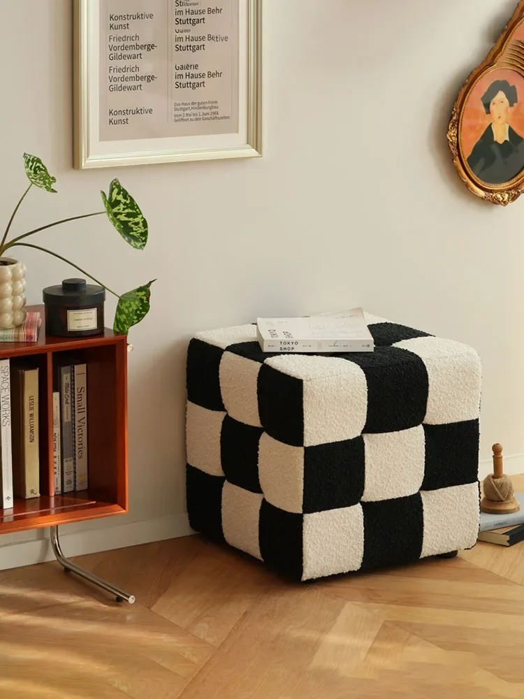 Sgabello per cambio scarpe nordico Mobili per soggiorno Sgabelli ottomani Sgabelli da cucina Sgabelli da pranzo Balcone Sedia per il tempo libero Sgabello per trucco camera da letto