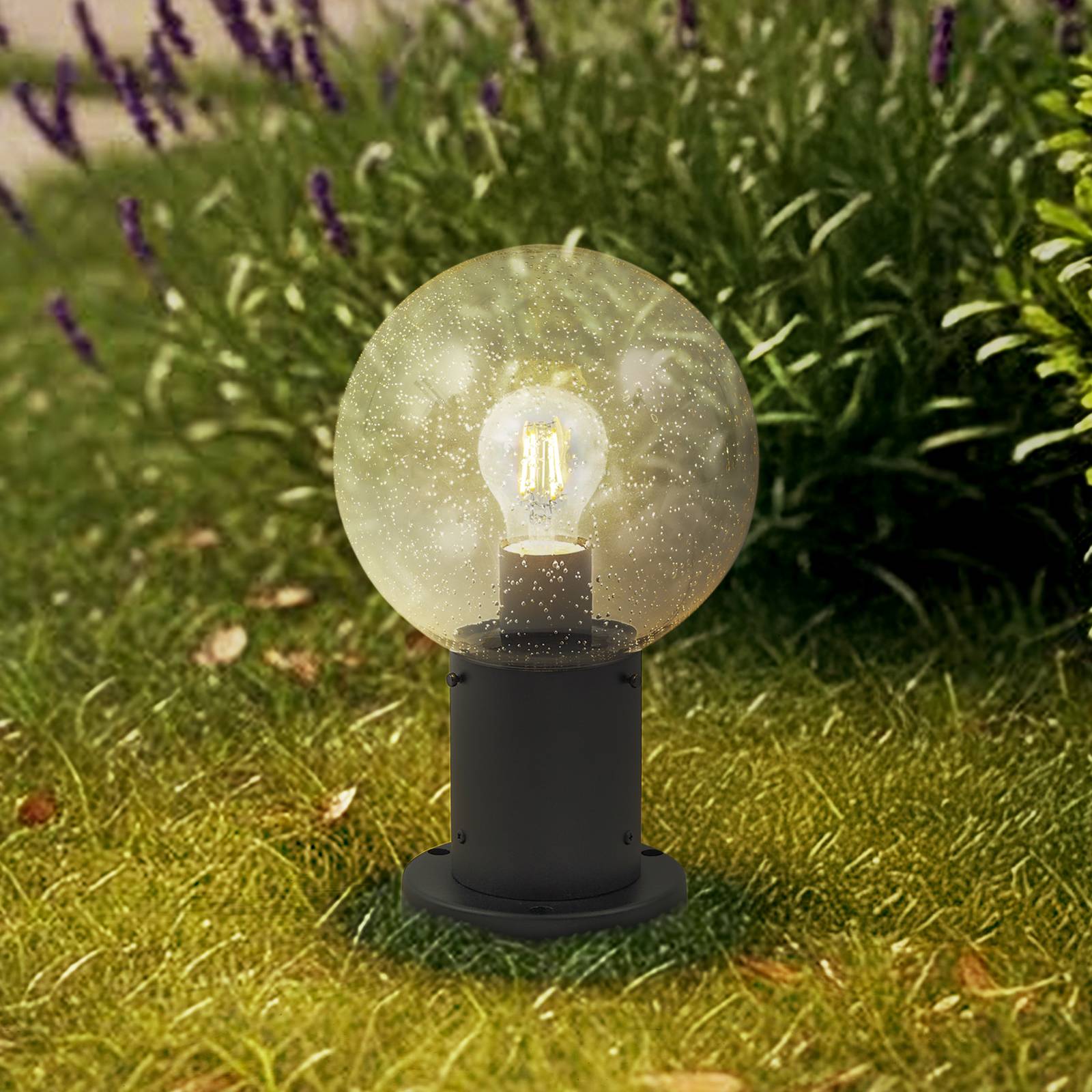 Pillar Light Dangan Lindby, dimmable, Clear / transparent, Glass, Modern, Outdoor lights