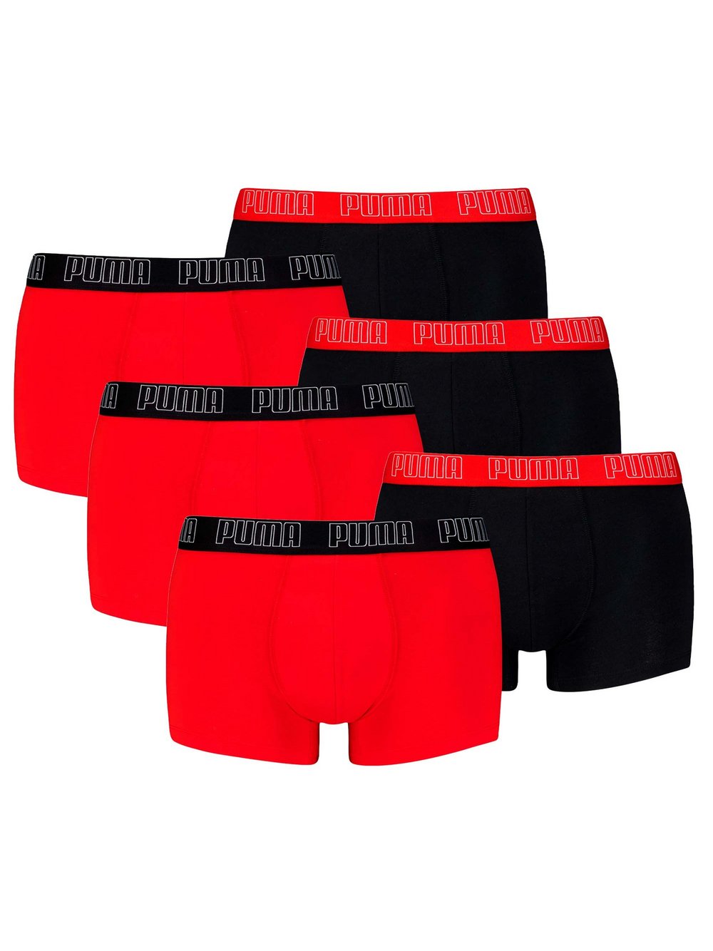 Puma Boxershort 6er Pack Herren mehrfarbig, M Image