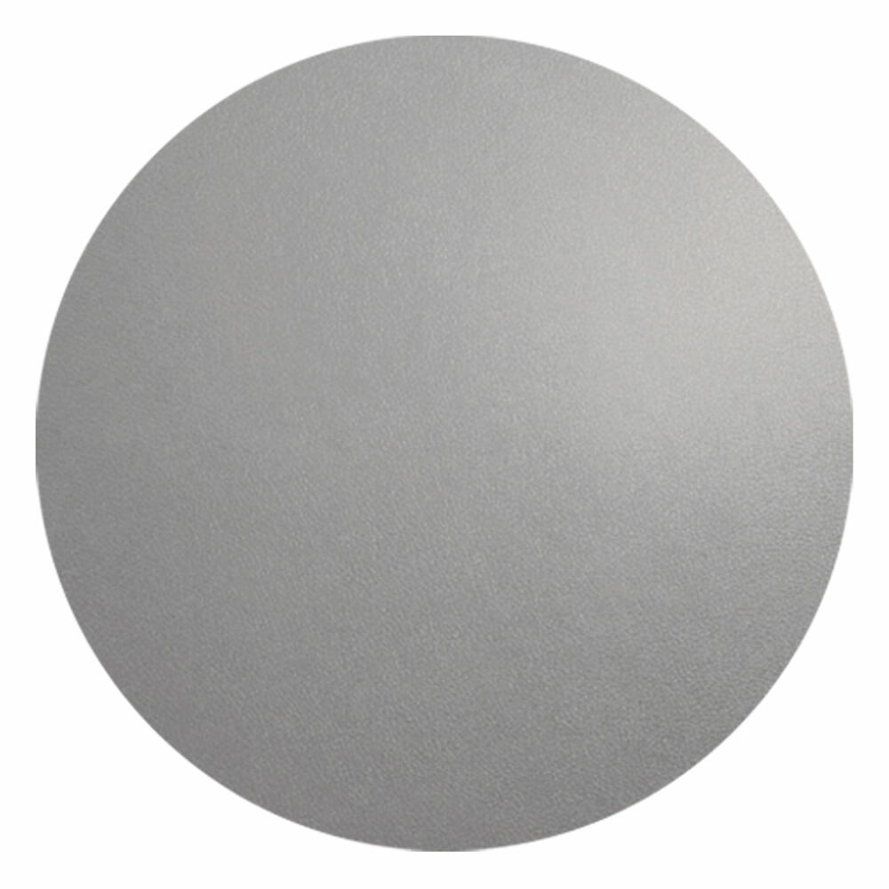 ASA Selection Table Tops Tischset Rund, Lederoptik, Kunstleder, Cement / Grau, Ø 38 cm, 7856420 Image