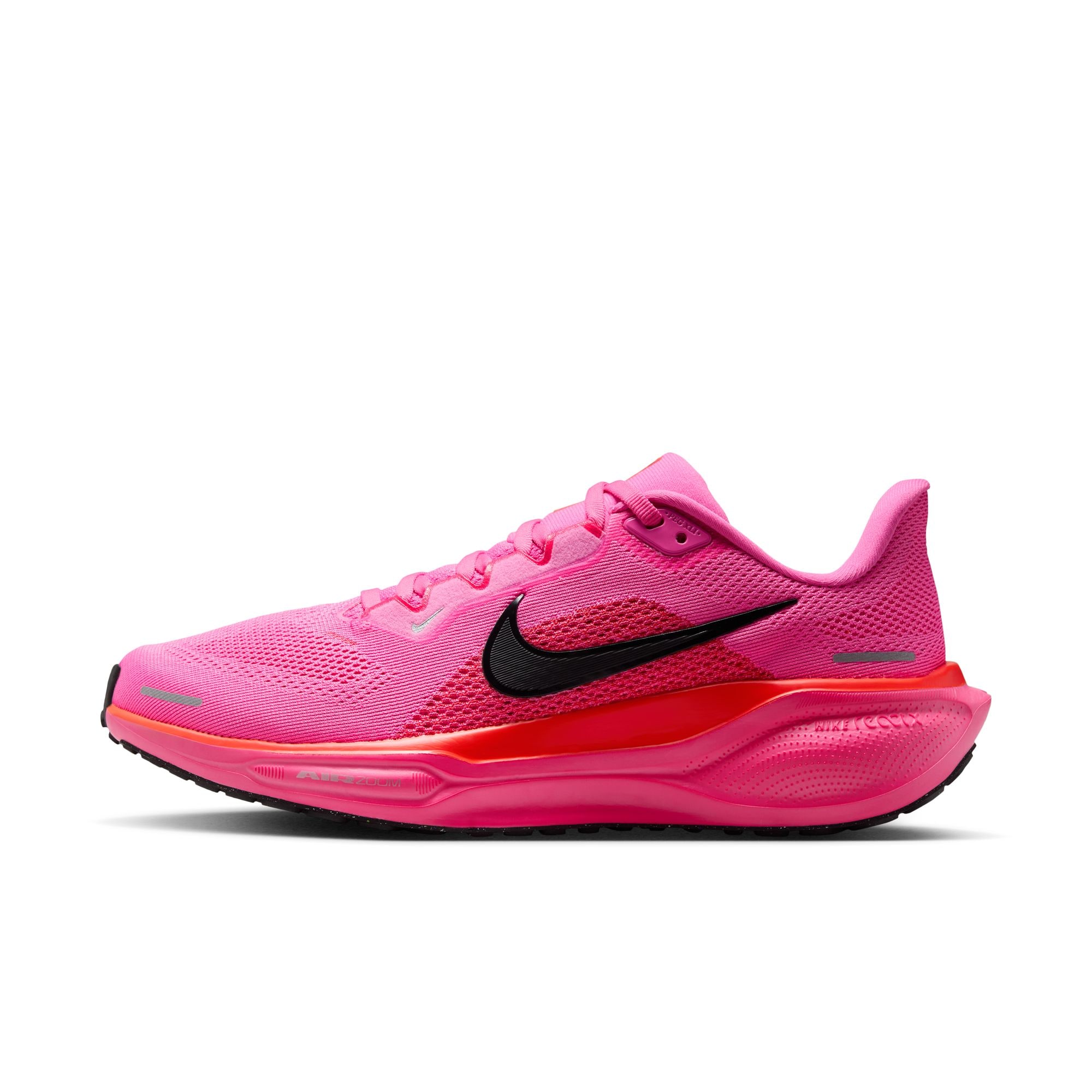 Laufschuh NIKE "Nike Pegasus 41", Damen, Gr. 42,5, playful pink, off noir, hyper pink, Synthetik, Textil, Schuhe Laufschuh