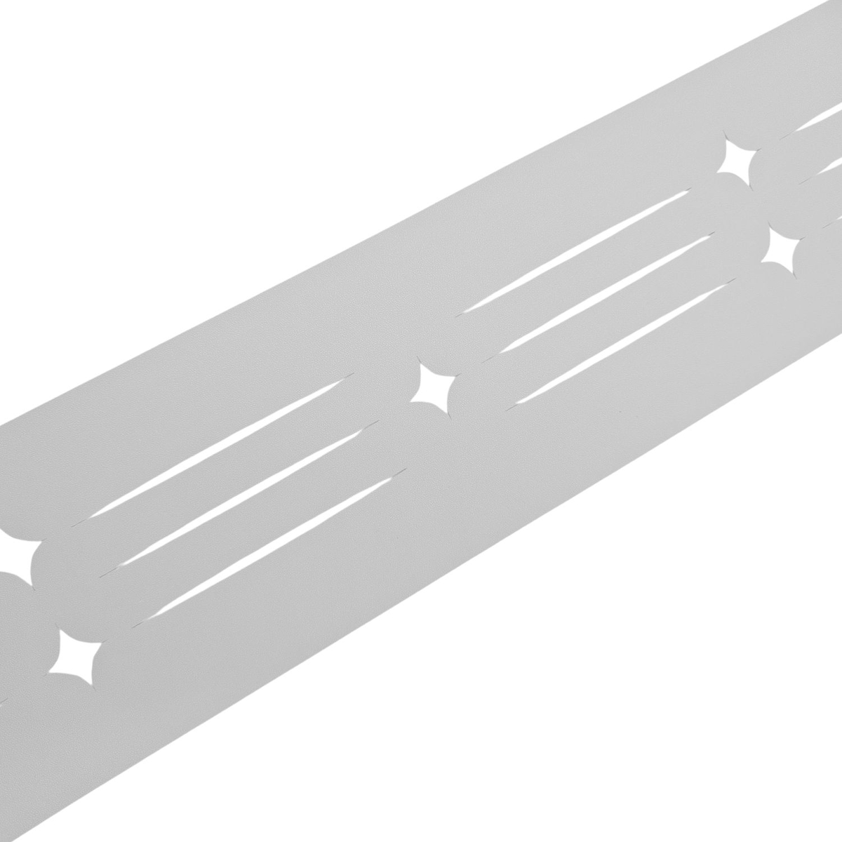 zaun|zu® Sichtschutz Dekor Starline mit Lasermuster für Doppelstabzaun Weiß 2,55m Image