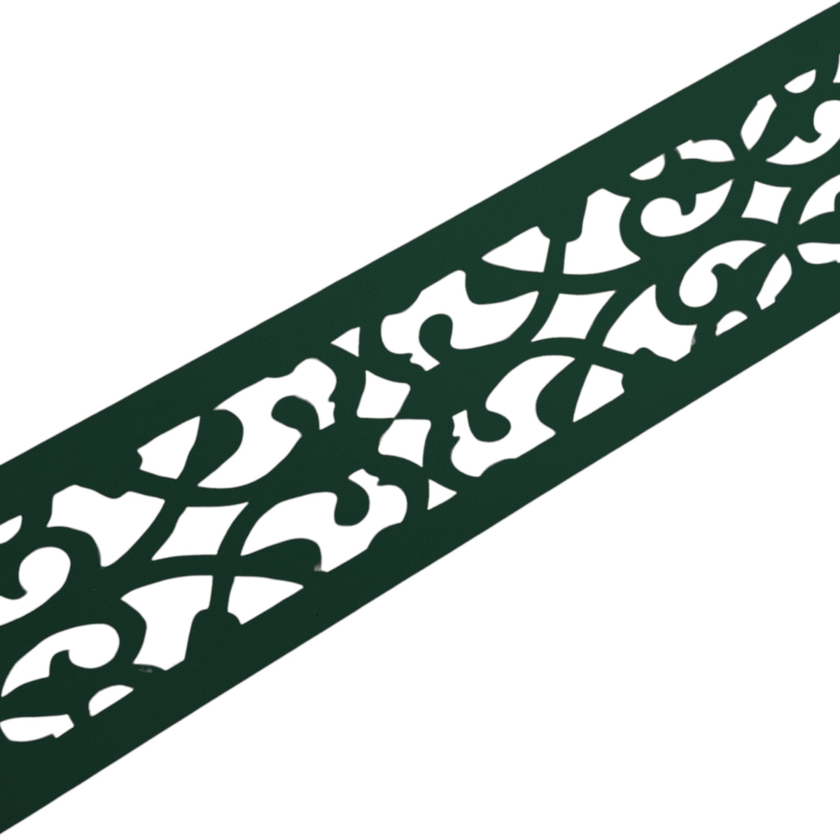 zaun|zu® Sichtschutz PREMIUM Dekor Orient Zaunstreifen Lasermuster Grün 2,55m Image