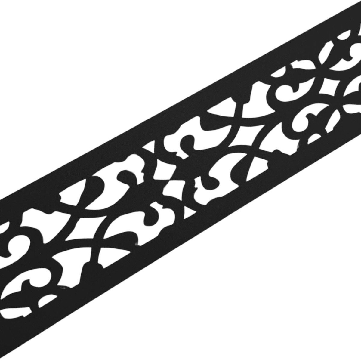 zaun|zu® Sichtschutz PREMIUM Dekor Orient Zaunstreifen Lasermuster Schwarz 2,55m Image