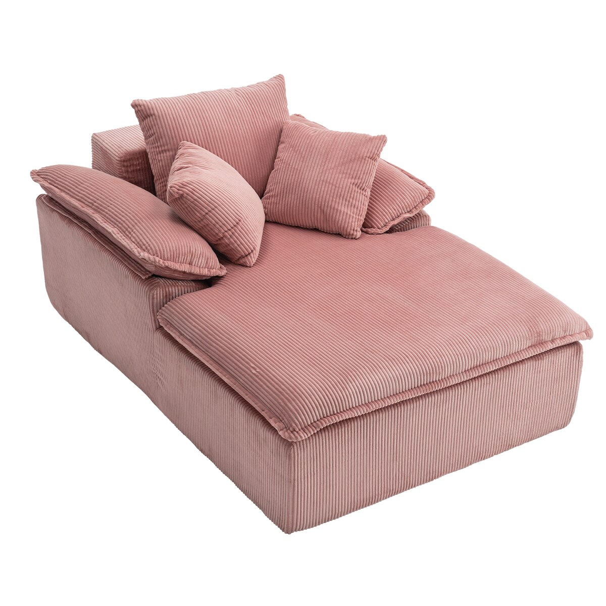 STILVORA Recliner Sofa 177x122x92 cm Rosa Ergonomisches Design, Hoher Komfort, Kein Zusammenbau Erforderlich, Cordstoff mit Breiten Armlehnen Image