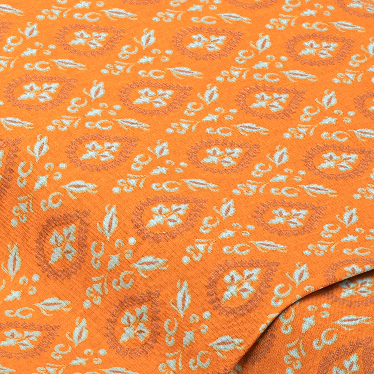 Baumwollstoff Ornament-Tropfen Mona, rost-color Image