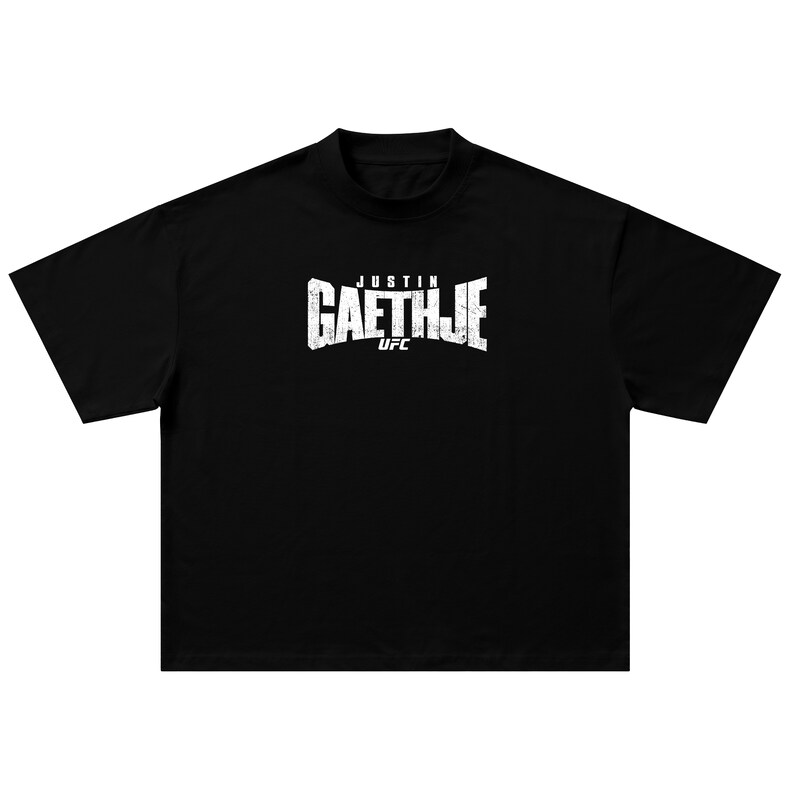 Schwarzes UFC Justin Gaethje Grafik-T-Shirt für Herren Image