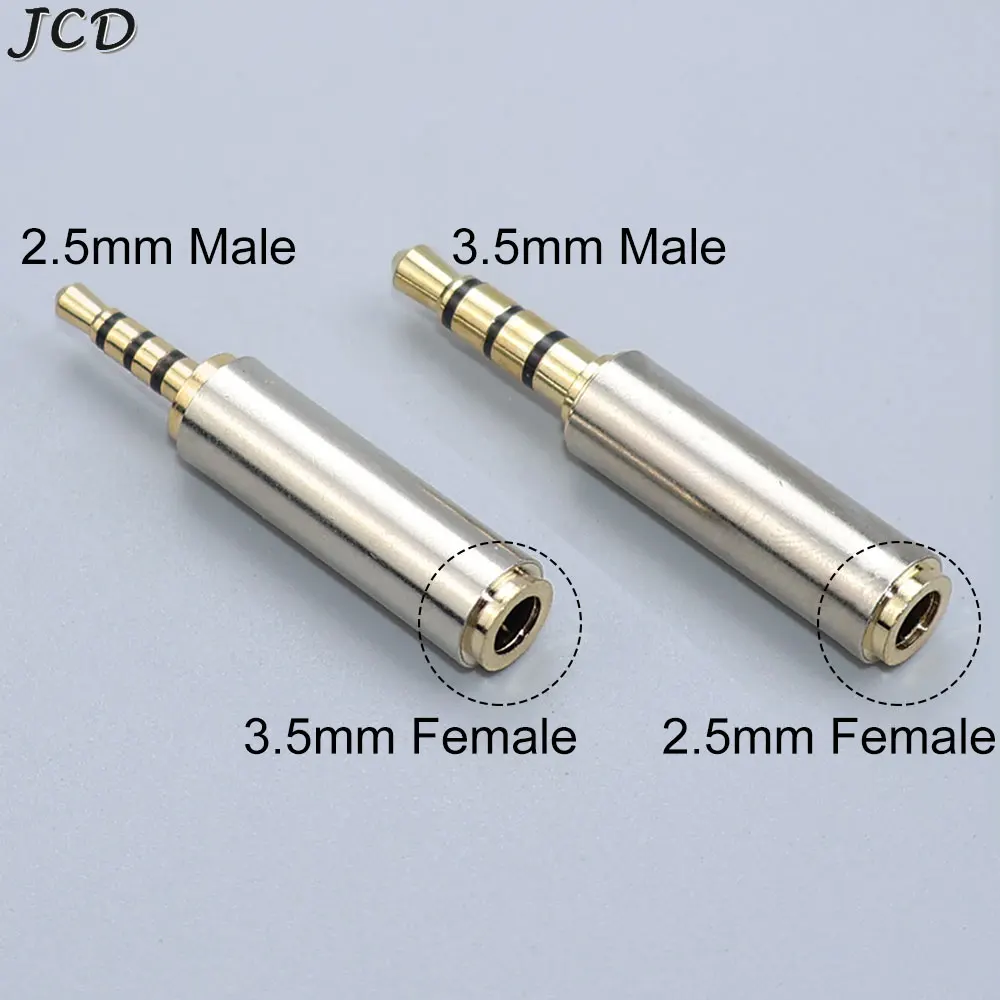 JCD 2PCS Convertitore cavo Aux da 3,5 mm a 2,5 mm / 2,5 mm a 3,5 mm Adattatore audio Amplificatore per cuffie stereo Jack per microfono