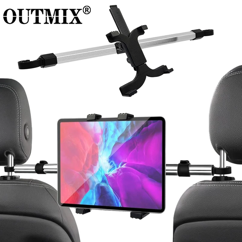 OUTMIX Halterung für Tablet-PC Auto für 7-13 Zoll Universelle Auto-Kopfstützenhalterung Rücksitz-Halterung Ständer Image