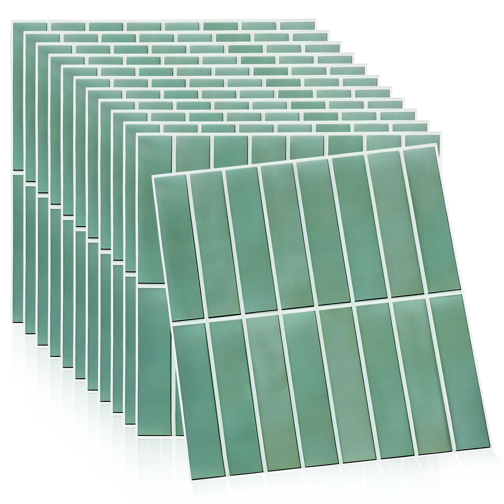 3D-Wandaufkleber, selbstklebendes Wandpaneel zum Abziehen und Aufkleben, Fliesenrückwand für Küche, Badezimmer, wasserdichter, minimalistischer Fliesenaufkleber Image