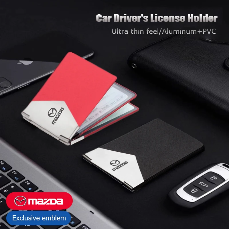 Auto Ultradünne Führerschein Fall Kreditkarte Halter Für Mazda 2 6 CX-5 CX-80 CX-70 CX-90 MX-30 CX-60 CX-50 CX-30 BT-50 e-TPV C Image