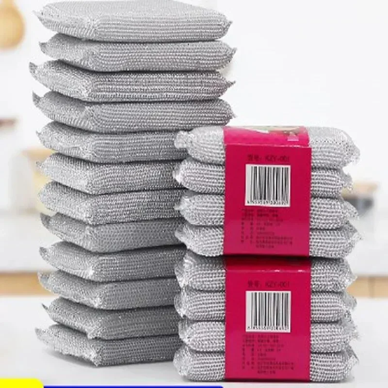 4 stücke Küche Geschirr Spongen Tut Nicht Verletzt Topf Pinsel Topf Artefakt Haushalt Kratzfreies Reinigung Wischen Mikrofaser Tuch Image