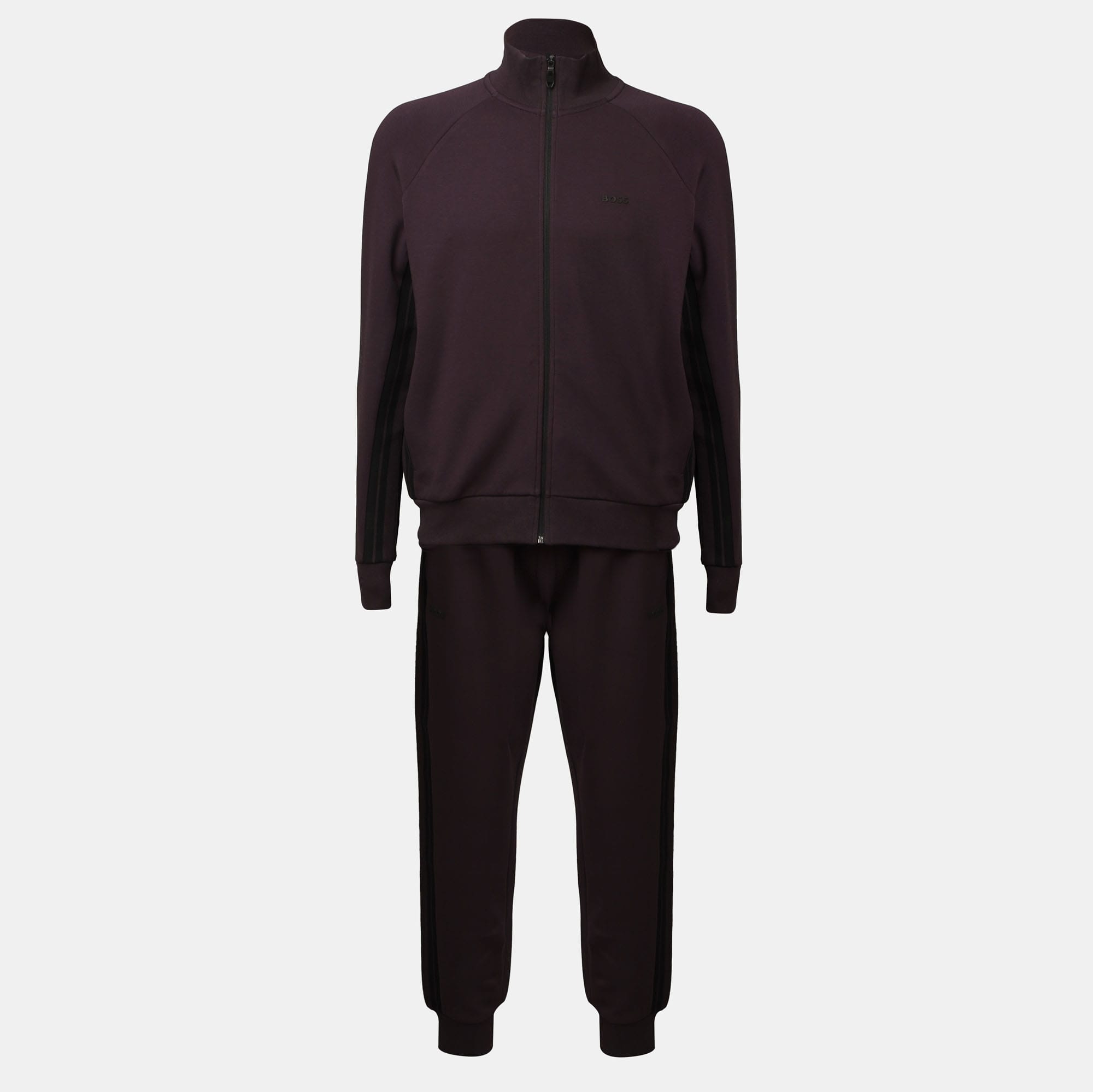 Boss Mens Regular-fit Tracksuit in Purple Cotton - Size X-large | Boss Sale | Discount Designer Brands