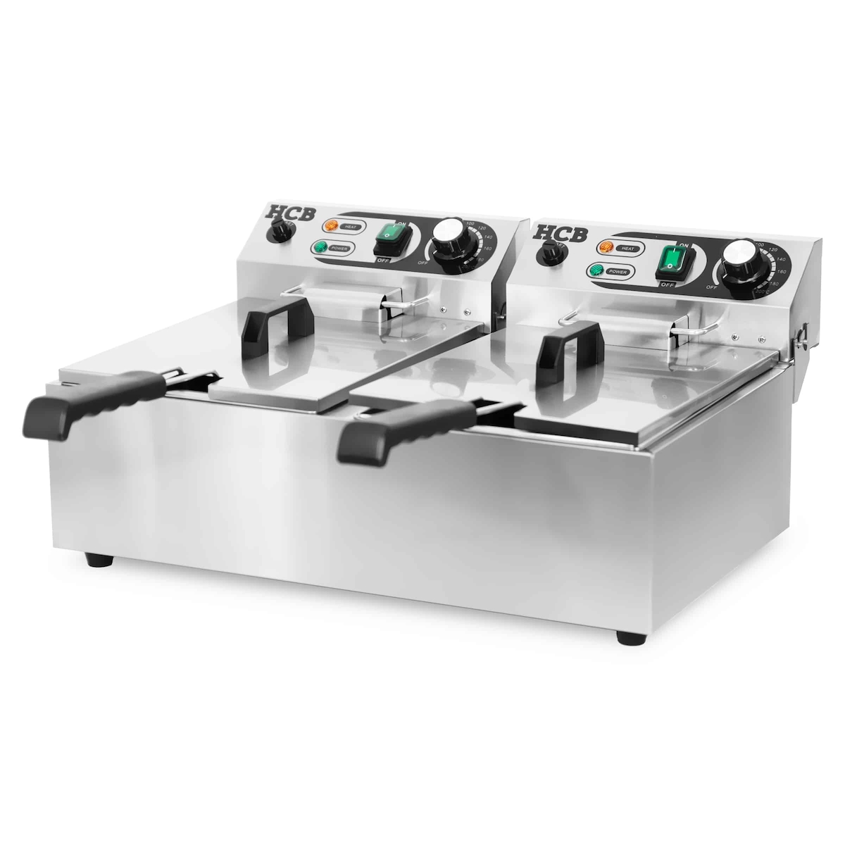 HCB Doppel-Fritteuse - 2 x 6 Liter - 2 x 230V - Edelstahl Image